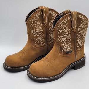 Ariat‎ Womens Fatbaby Leather Western Boot Brown Sz 6B Style 10042417